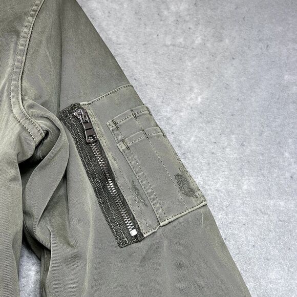 Hudson Jacket Womens Size Small Green Puffy Bomber Jacket Zipper Pockets - Picture 3 of 11